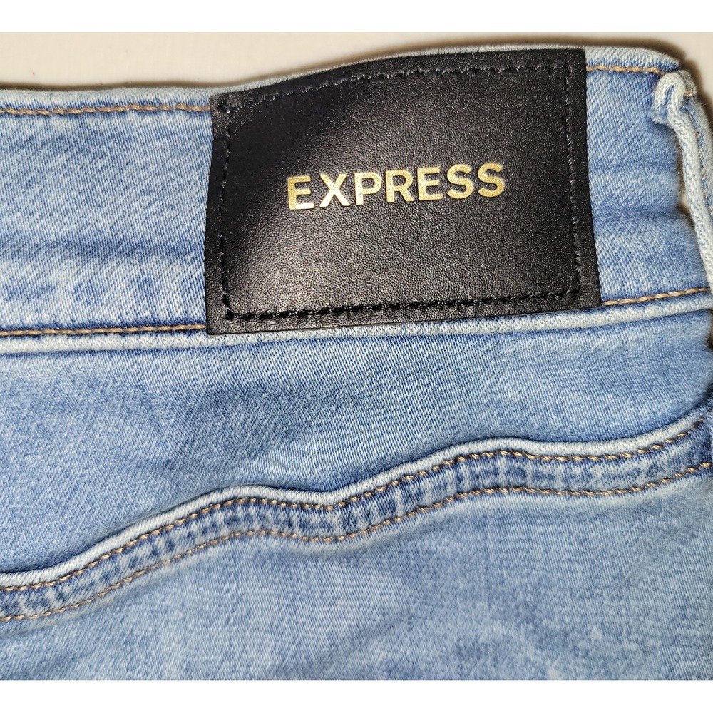 Express Womens Mid Rise Skinny ~ Button Fly Jeans - Picture 4 of 5
